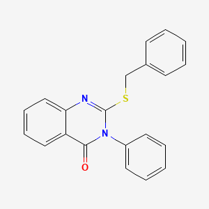 molecular formula C21H16N2OS B2459260 2-Benzylsulfanyl-3-phenylquinazolin-4-one CAS No. 83671-73-2