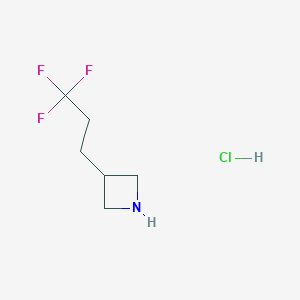 molecular formula C6H11ClF3N B2459280 3-(3,3,3-三氟丙基)氮杂环丁烷盐酸盐 CAS No. 2089255-65-0