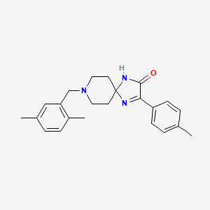 B2459291 8-(2,5-Dimethylbenzyl)-3-(4-methylphenyl)-1,4,8-triazaspiro[4.5]dec-3-en-2-one CAS No. 1189475-47-5