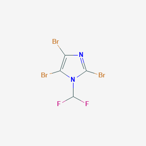 molecular formula C4HBr3F2N2 B2459292 2,4,5-三溴-1-(二氟甲基)咪唑 CAS No. 2551116-49-3