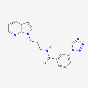 B2459295 N-(3-(1H-pyrrolo[2,3-b]pyridin-1-yl)propyl)-3-(1H-tetrazol-1-yl)benzamide CAS No. 1798542-58-1