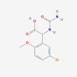B2459296 2-(5-Bromo-2-methoxyphenyl)-2-ureidoacetic acid CAS No. 1796897-94-3