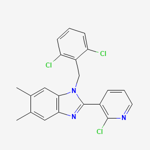 2-(2-chloro-3-pyridinyl)-1-(2,6-dichlorobenzyl)-5,6-dimethyl-1H-1,3-benzimidazole