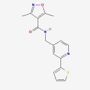 3,5-dimethyl-N-((2-(thiophen-2-yl)pyridin-4-yl)methyl)isoxazole-4-carboxamide