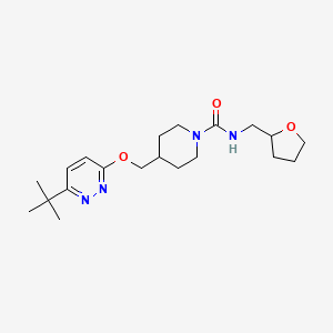 4-[(6-Tert-butylpyridazin-3-yl)oxymethyl]-N-(oxolan-2-ylmethyl)piperidine-1-carboxamide