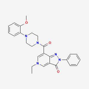 5-ethyl-7-(4-(2-methoxyphenyl)piperazine-1-carbonyl)-2-phenyl-2H-pyrazolo[4,3-c]pyridin-3(5H)-one