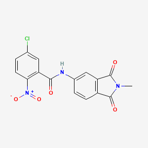 molecular formula C16H10ClN3O5 B2459323 5-氯-N-(2-甲基-1,3-二氧代异吲哚-5-基)-2-硝基苯甲酰胺 CAS No. 330201-35-9