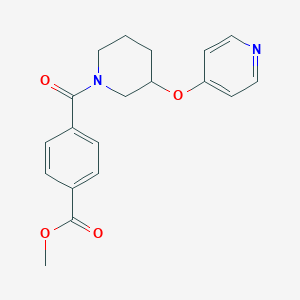 molecular formula C19H20N2O4 B2459330 4-(3-(吡啶-4-氧基)哌啶-1-羰基)苯甲酸甲酯 CAS No. 2034581-08-1