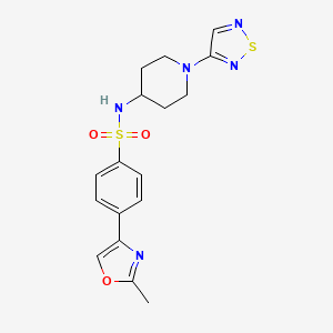 N-(1-(1,2,5-thiadiazol-3-yl)piperidin-4-yl)-4-(2-methyloxazol-4-yl)benzenesulfonamide