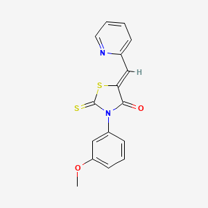 (Z)-3-(3-methoxyphenyl)-5-(pyridin-2-ylmethylene)-2-thioxothiazolidin-4-one