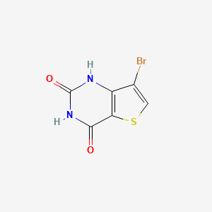 molecular formula C6H3BrN2O2S B2459354 7-溴噻吩并[3,2-d]嘧啶-2,4(1h,3h)-二酮 CAS No. 41102-02-7