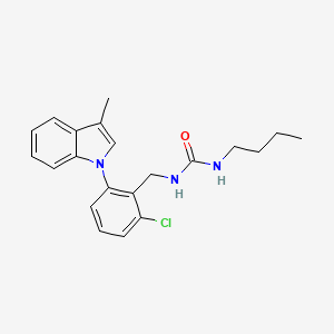 molecular formula C21H24ClN3O B2459377 N-butyl-N'-[2-chloro-6-(3-methyl-1H-indol-1-yl)benzyl]urea CAS No. 866042-64-0