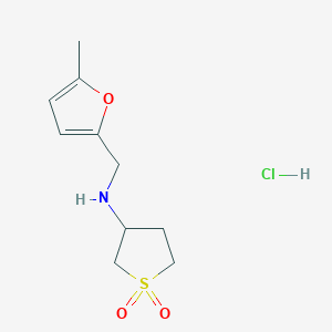 molecular formula C10H16ClNO3S B2459402 3-{[(5-Methylfuran-2-yl)methyl]amino}-1$l^{6}-thiolane-1,1-dione hydrochloride CAS No. 1353502-49-4