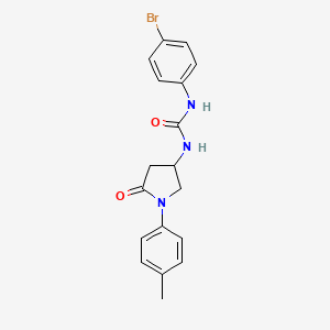 molecular formula C18H18BrN3O2 B2459403 1-(4-Bromophenyl)-3-(5-oxo-1-(p-tolyl)pyrrolidin-3-yl)urea CAS No. 894019-28-4