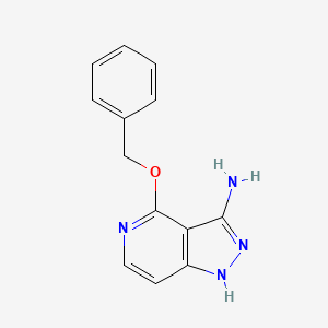 molecular formula C13H12N4O B2459410 4-(benzyloxy)-1H-pyrazolo[4,3-c]pyridin-3-amine CAS No. 1629037-78-0