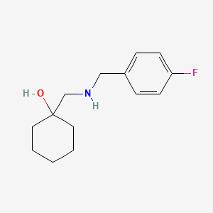 molecular formula C14H20FNO B2459418 1-({[(4-Fluorophenyl)methyl]amino}methyl)cyclohexan-1-ol CAS No. 930877-89-7