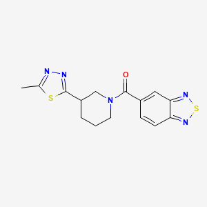 Benzo[c][1,2,5]thiadiazol-5-yl(3-(5-methyl-1,3,4-thiadiazol-2-yl)piperidin-1-yl)methanone