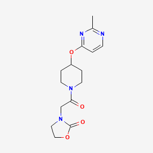 3-(2-(4-((2-Methylpyrimidin-4-yl)oxy)piperidin-1-yl)-2-oxoethyl)oxazolidin-2-one