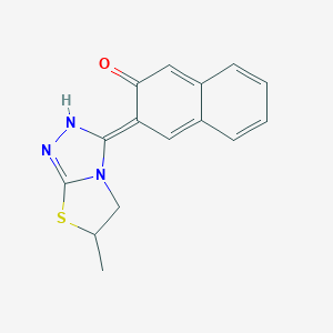 (3Z)-3-(6-methyl-5,6-dihydro-2H-[1,3]thiazolo[2,3-c][1,2,4]triazol-3-ylidene)naphthalen-2-one