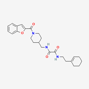 N1-((1-(benzofuran-2-carbonyl)piperidin-4-yl)methyl)-N2-(2-(cyclohex-1-en-1-yl)ethyl)oxalamide