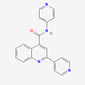 molecular formula C20H14N4O B2459432 N,2-二(吡啶-4-基)喹啉-4-甲酰胺 CAS No. 879920-49-7
