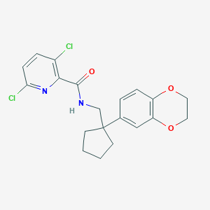3,6-dichloro-N-{[1-(2,3-dihydro-1,4-benzodioxin-6-yl)cyclopentyl]methyl}pyridine-2-carboxamide