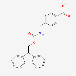 molecular formula C22H18N2O4 B2459445 6-[({[(9H-fluoren-9-yl)methoxy]carbonyl}amino)methyl]pyridine-3-carboxylic acid CAS No. 476362-73-9