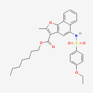 Heptyl 5-(4-ethoxyphenylsulfonamido)-2-methylnaphtho[1,2-b]furan-3-carboxylate
