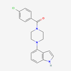 molecular formula C19H18ClN3O B2459458 (4-chlorophenyl)[4-(1H-indol-4-yl)piperazino]methanone CAS No. 256458-59-0