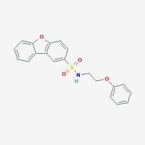 molecular formula C20H17NO4S B245946 N-(2-phenoxyethyl)dibenzo[b,d]furan-2-sulfonamide 