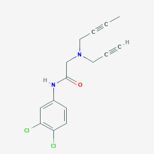 molecular formula C15H14Cl2N2O B2459467 2-[(but-2-yn-1-yl)(prop-2-yn-1-yl)amino]-N-(3,4-dichlorophenyl)acetamide CAS No. 1376102-97-4