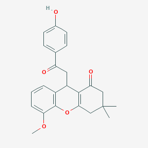 molecular formula C24H24O5 B245947 9-[2-(4-hydroxyphenyl)-2-oxoethyl]-5-methoxy-3,3-dimethyl-2,3,4,9-tetrahydro-1H-xanthen-1-one 