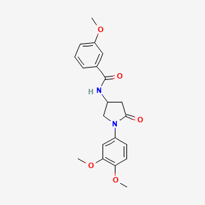 molecular formula C20H22N2O5 B2459474 N-(1-(3,4-dimethoxyphenyl)-5-oxopyrrolidin-3-yl)-3-methoxybenzamide CAS No. 900996-61-4