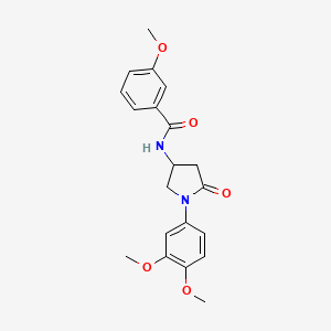 N-[1-(3,4-dimethoxyphenyl)-5-oxopyrrolidin-3-yl]-3-methoxybenzamide