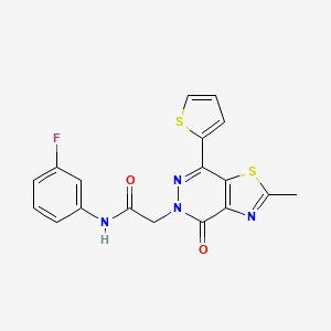 N-(3-fluorophenyl)-2-(2-methyl-4-oxo-7-(thiophen-2-yl)thiazolo[4,5-d]pyridazin-5(4H)-yl)acetamide