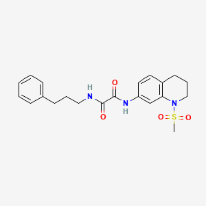 molecular formula C21H25N3O4S B2459479 N'-(1-methylsulfonyl-3,4-dihydro-2H-quinolin-7-yl)-N-(3-phenylpropyl)oxamide CAS No. 941945-52-4