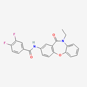 N-(10-ethyl-11-oxo-10,11-dihydrodibenzo[b,f][1,4]oxazepin-2-yl)-3,4-difluorobenzamide
