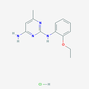 molecular formula C13H17ClN4O B2459490 N2-(2-乙氧基苯基)-6-甲基嘧啶-2,4-二胺盐酸盐 CAS No. 1396875-60-7