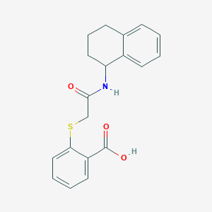 2-[2-Oxo-2-(1,2,3,4-tetrahydronaphthalen-1-ylamino)ethyl]sulfanylbenzoic acid