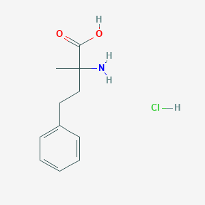 molecular formula C11H16ClNO2 B2459495 2-Amino-2-methyl-4-phenylbutanoic acid hydrochloride CAS No. 132539-65-2