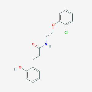 molecular formula C17H18ClNO3 B245950 N-[2-(2-Chlorophenoxy)ethyl]-3-(2-hydroxyphenyl)propanamide 