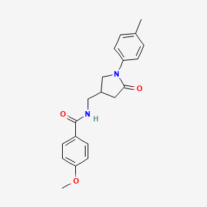 4-methoxy-N-((5-oxo-1-(p-tolyl)pyrrolidin-3-yl)methyl)benzamide