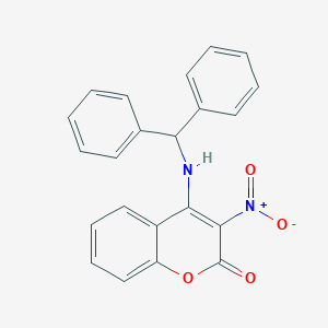 molecular formula C22H16N2O4 B245951 4-[(diphenylmethyl)amino]-3-nitro-2H-chromen-2-one 
