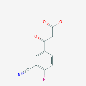 B2459511 Methyl 3-(3-cyano-4-fluorophenyl)-3-oxopropanoate CAS No. 1823778-63-7