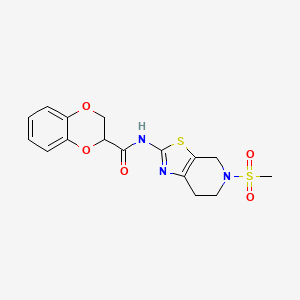 N-(5-(methylsulfonyl)-4,5,6,7-tetrahydrothiazolo[5,4-c]pyridin-2-yl)-2,3-dihydrobenzo[b][1,4]dioxine-2-carboxamide