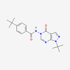 molecular formula C20H25N5O2 B2459516 4-(tert-butyl)-N-(1-(tert-butyl)-4-oxo-1H-pyrazolo[3,4-d]pyrimidin-5(4H)-yl)benzamide CAS No. 899945-12-1