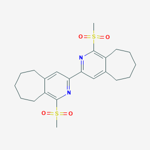 molecular formula C22H28N2O4S2 B245953 3,3'-[1-(methylsulfonyl)-6,7,8,9-tetrahydro-5H-cyclohepta[c]pyridine] 