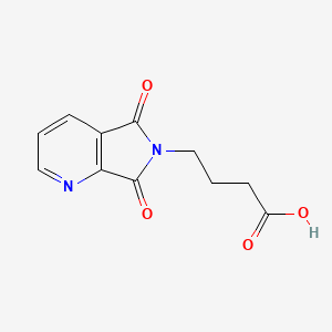 molecular formula C11H10N2O4 B2459534 4-(5,7-dioxo-5,7-dihydro-6H-pyrrolo[3,4-b]pyridin-6-yl)butanoic acid CAS No. 57111-85-0