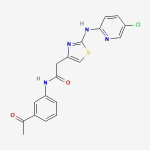 N-(3-acetylphenyl)-2-(2-((5-chloropyridin-2-yl)amino)thiazol-4-yl)acetamide