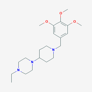molecular formula C21H35N3O3 B245954 1-Ethyl-4-[1-(3,4,5-trimethoxybenzyl)piperidin-4-yl]piperazine 